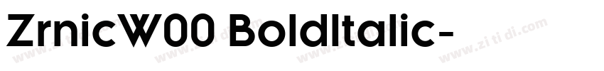 ZrnicW00 BoldItalic字体转换